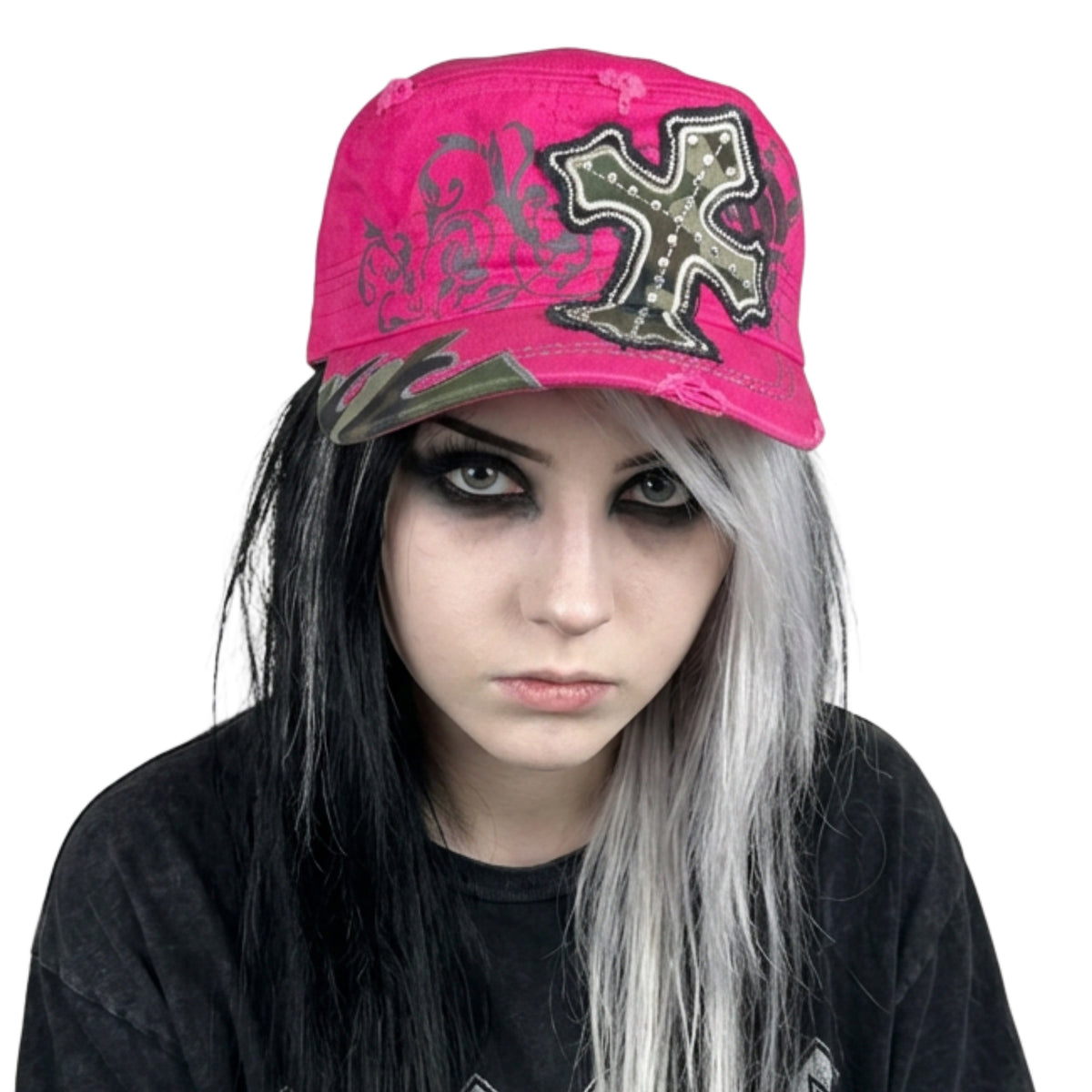 Camo Cross Cadet Cap – Pink