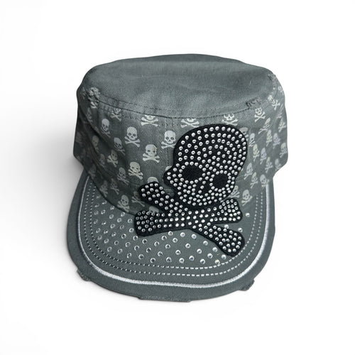 All Over Skull Patch Cadet Cap- Sage Green