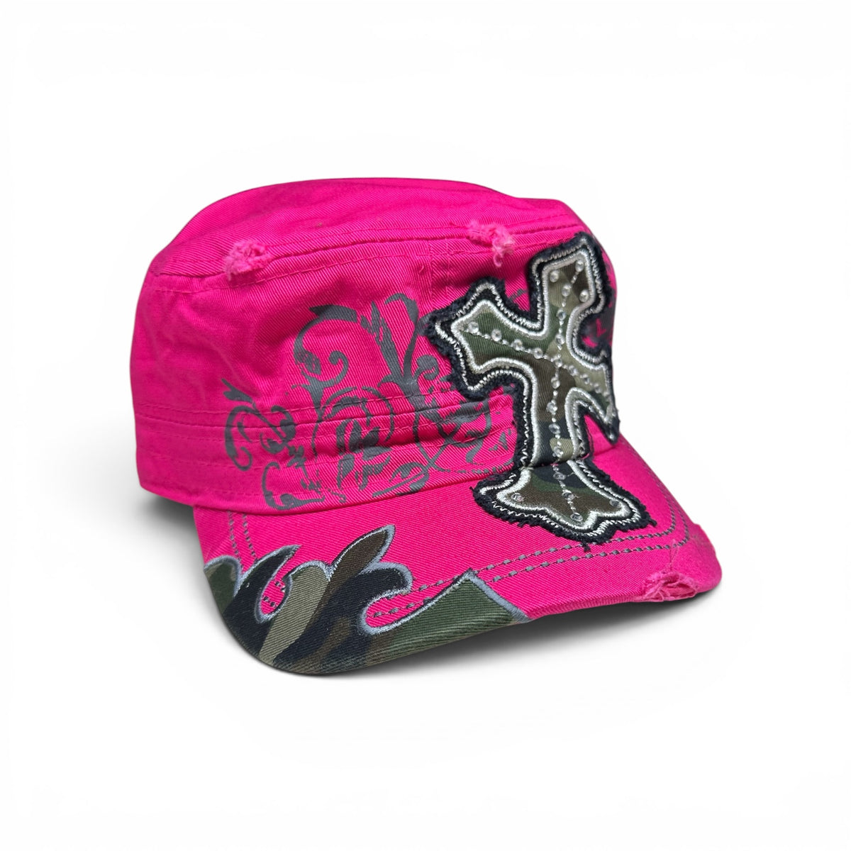 Camo Cross Cadet Cap – Pink