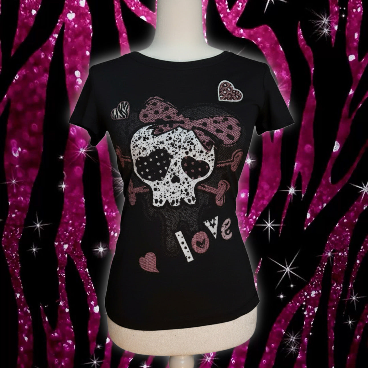 Black Skull Love Tee
