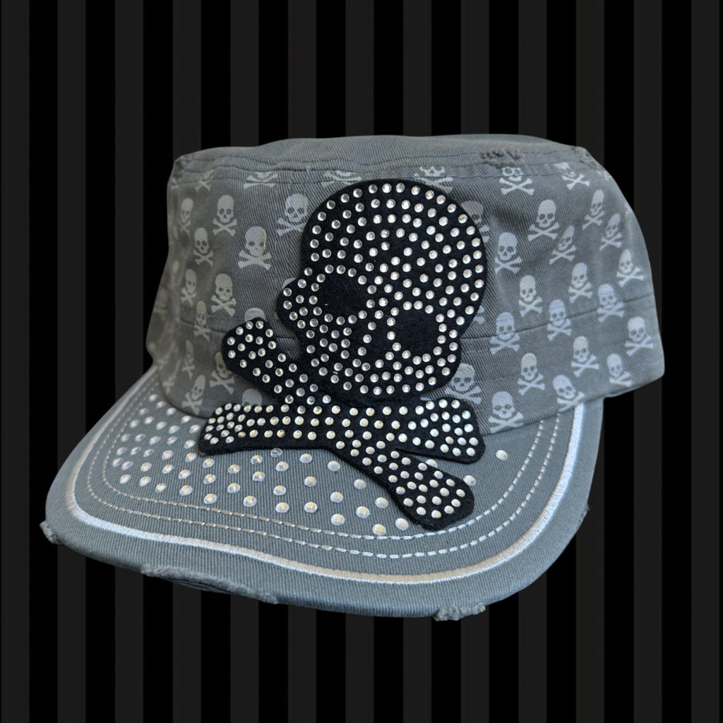Sage Green Emo Bling Cadet Hat