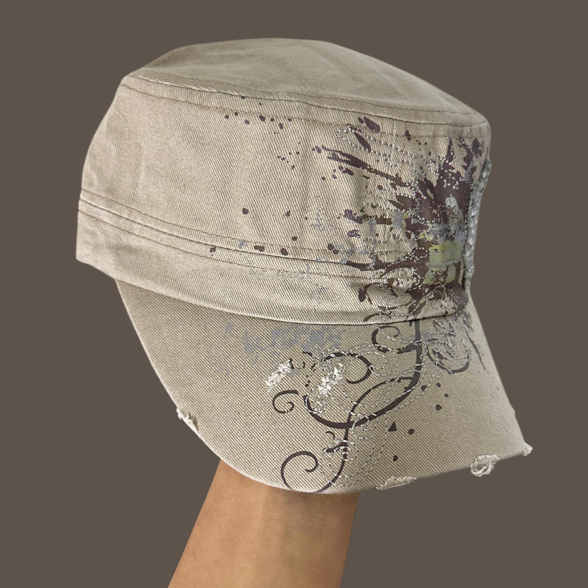 EarthTone Fleur-De-Lis Cadet Cap – Tan