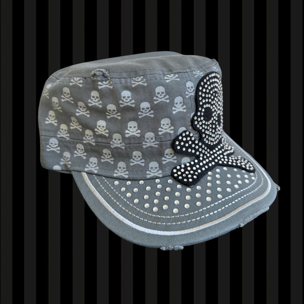 Sage Green Emo Bling Cadet Hat