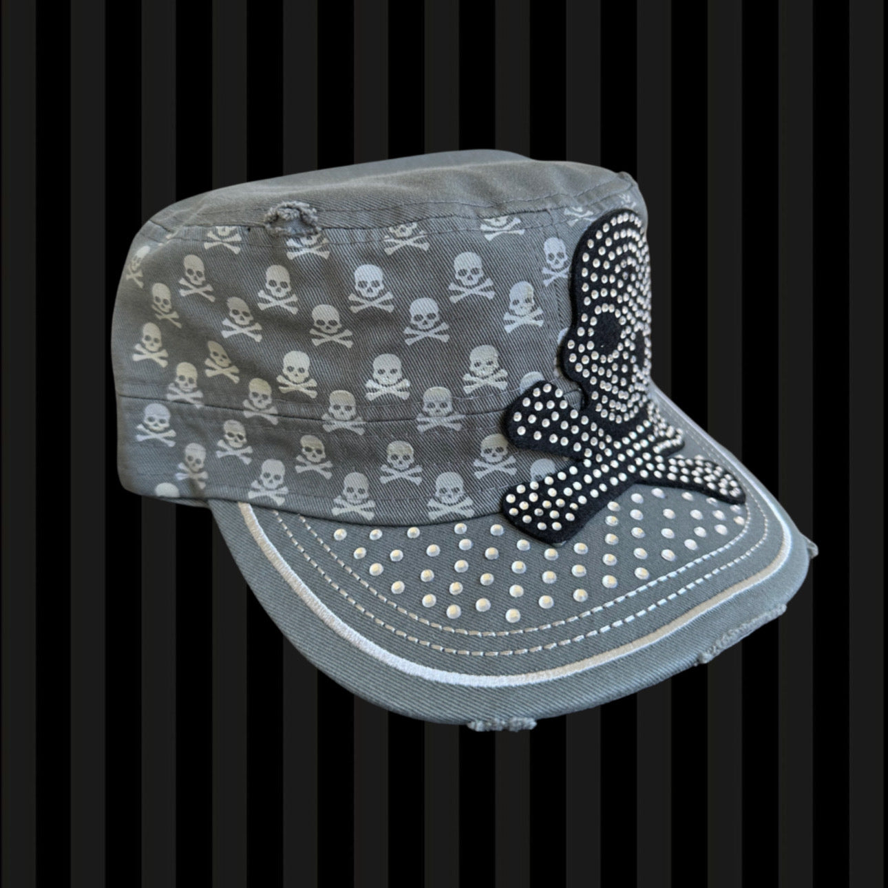 Sage Green Emo Bling Cadet Hat