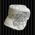 Angel Cross Cadet Cap – White & Grey