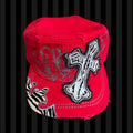 Red Cross Glam Cadet Cap – Zebra Detail