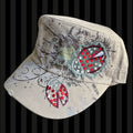Ladybug Rhinestone Cadet Cap – Sand