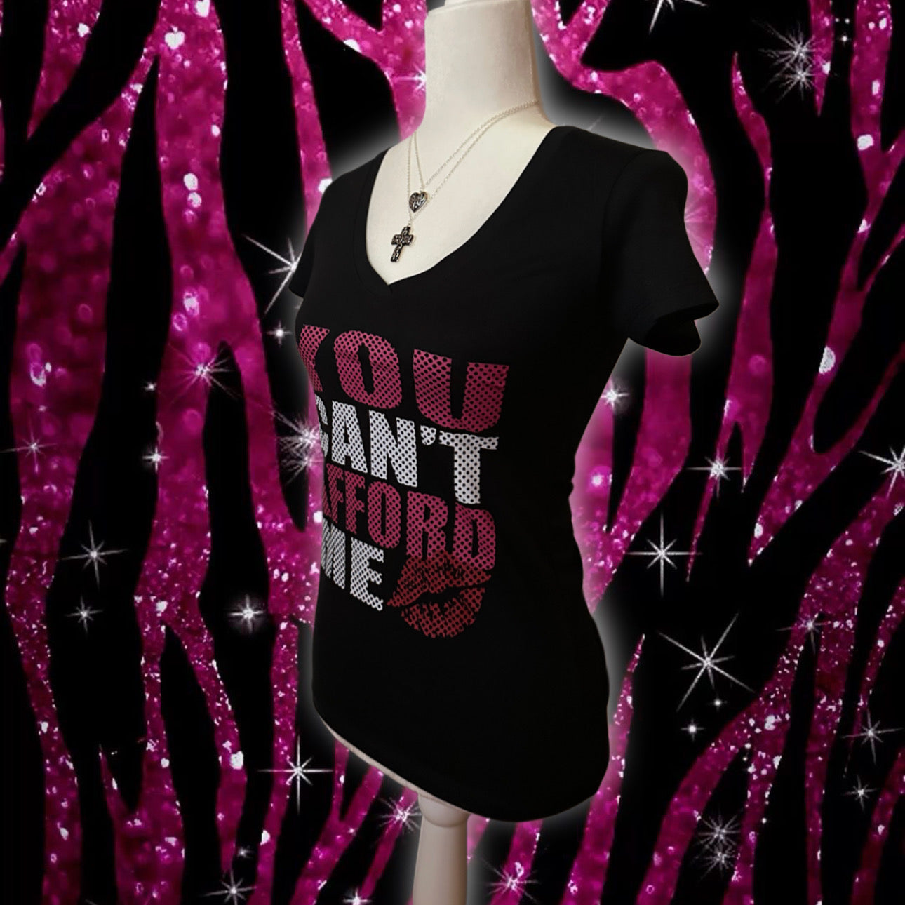 “You Can’t Afford Me”  V-Neck Graphic Tee 💋✨