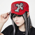 Zebra Cross Cadet Cap – Red