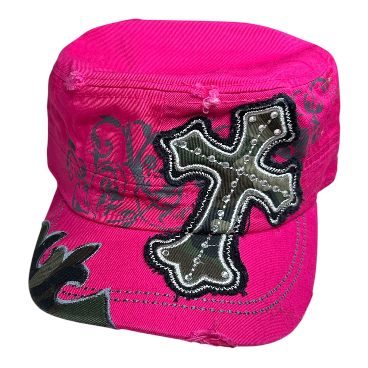 Camo Cross Cadet Cap – Pink
