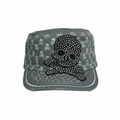 All Over Skull Patch Cadet Cap- Sage Green