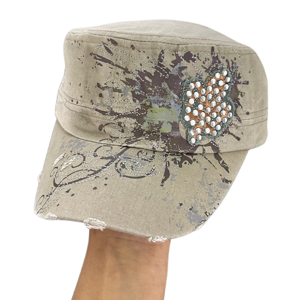 EarthTone Fleur-De-Lis Cadet Cap – Tan