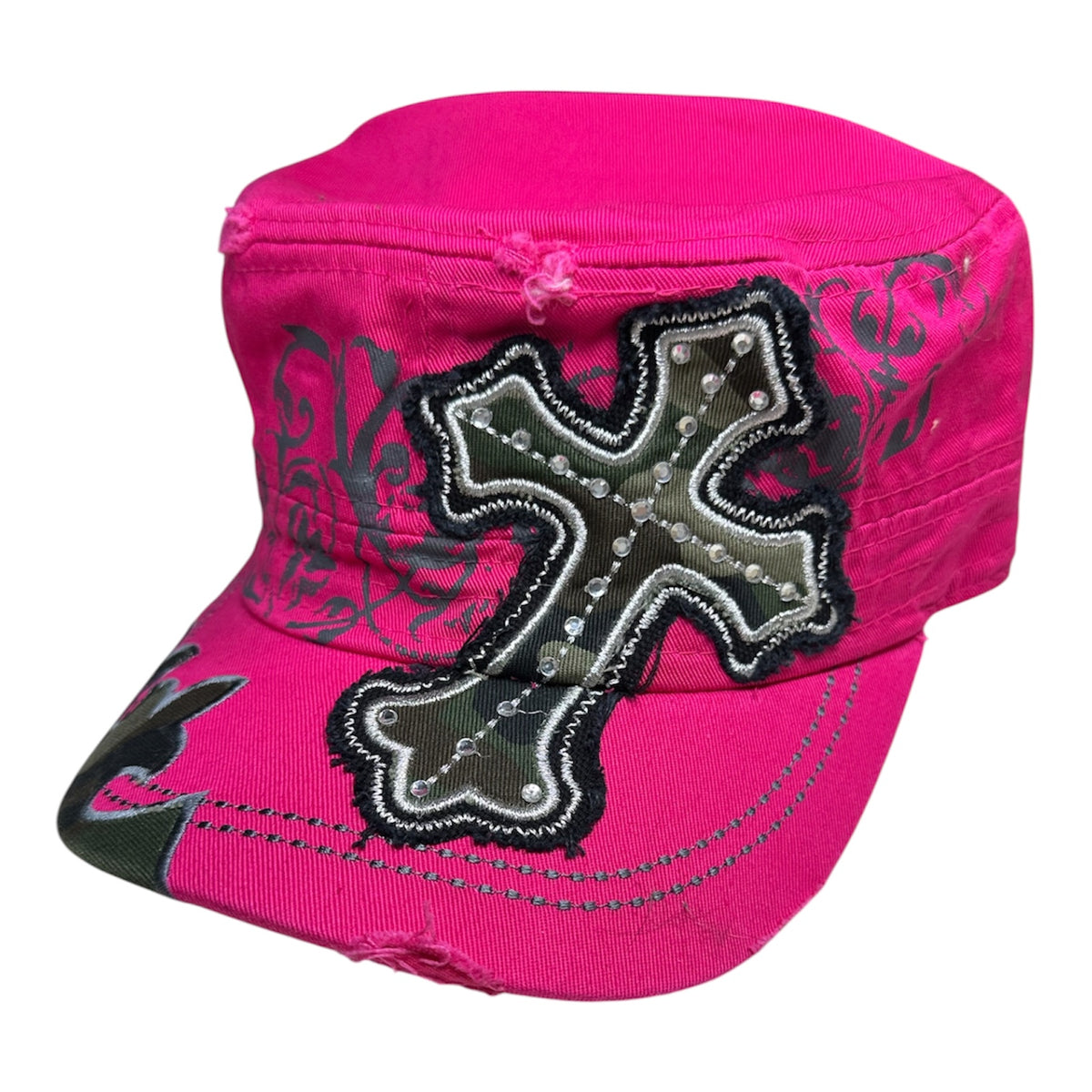 Camo Cross Cadet Cap – Pink