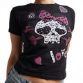 Pink Skull Baby Tee